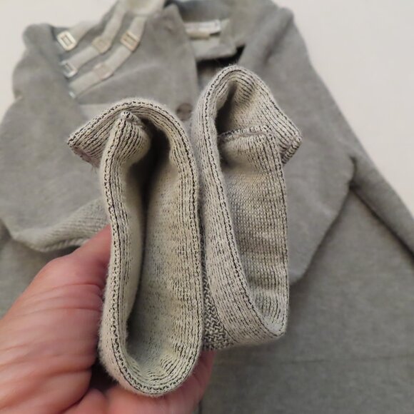 Vintage St. Germain Paris USA Womens Button Up Top Small Gray Unique - Picture 8 of 15